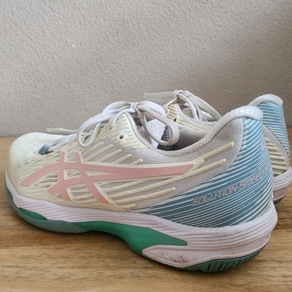 Asics Womens Solution Speed FF 2 Running Shoes White Frosted Rose Size 8.5 - Picture 5 of 12